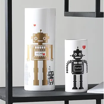 European Blower Robot Figurines Ceramic Vase Flower Home Decor Desktop Creative Store Opening Gift X5663
European Blower Robot Figurines Ceramic Vase Flower Home Decor Desktop Creative Store Opening Gift X5663