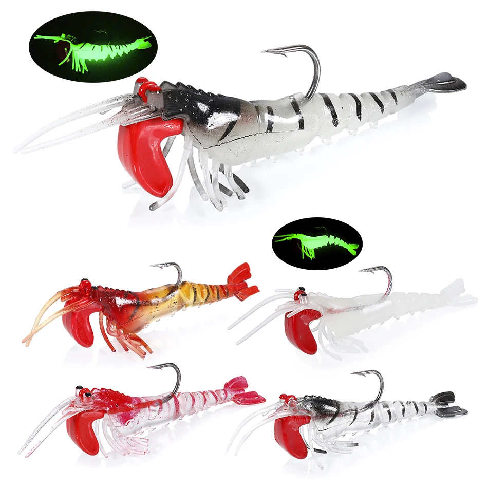 1PCS 8cm 11.8g Luminous Shrimp Silicon Soft Artificial Bait With Hooks Swivels Anzois Para Pesca Sabiki Rigs Fishing Tackle
1PCS 8cm 11.8g Luminous Shrimp Silicon Soft Artificial Bait With Hooks Swivels Anzois Para Pesca Sabiki Rigs Fishing Tackle