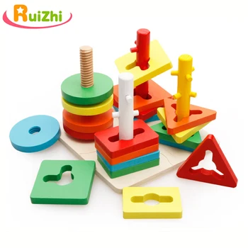 Ruizhi Wooden Assembling Blocks Colorful Recognition Geometric Board Montessori Educational Toy Puzzle Stack Kids Gift RZ1148
Ruizhi Wooden Assembling Blocks Colorful Recognition Geometric Board Montessori Educational Toy Puzzle Stack Kids Gift RZ1148