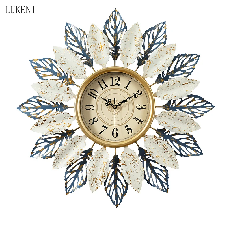 

American Creative Wall Clock Living Room Fashion Home Clock Atmosphere Silent Light Luxury Clock Bedroom Wall Art Wall Watch