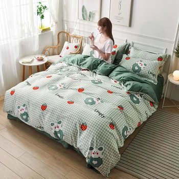 Fresh Green Rabbit Strawberry Printing Duvet Cover Fitted Sheet Pillowcase Set Single Full Queen Size Single/Double Christmas
Fresh Green Rabbit Strawberry Printing Duvet Cover Fitted Sheet Pillowcase Set Single Full Queen Size Single/Double Christmas