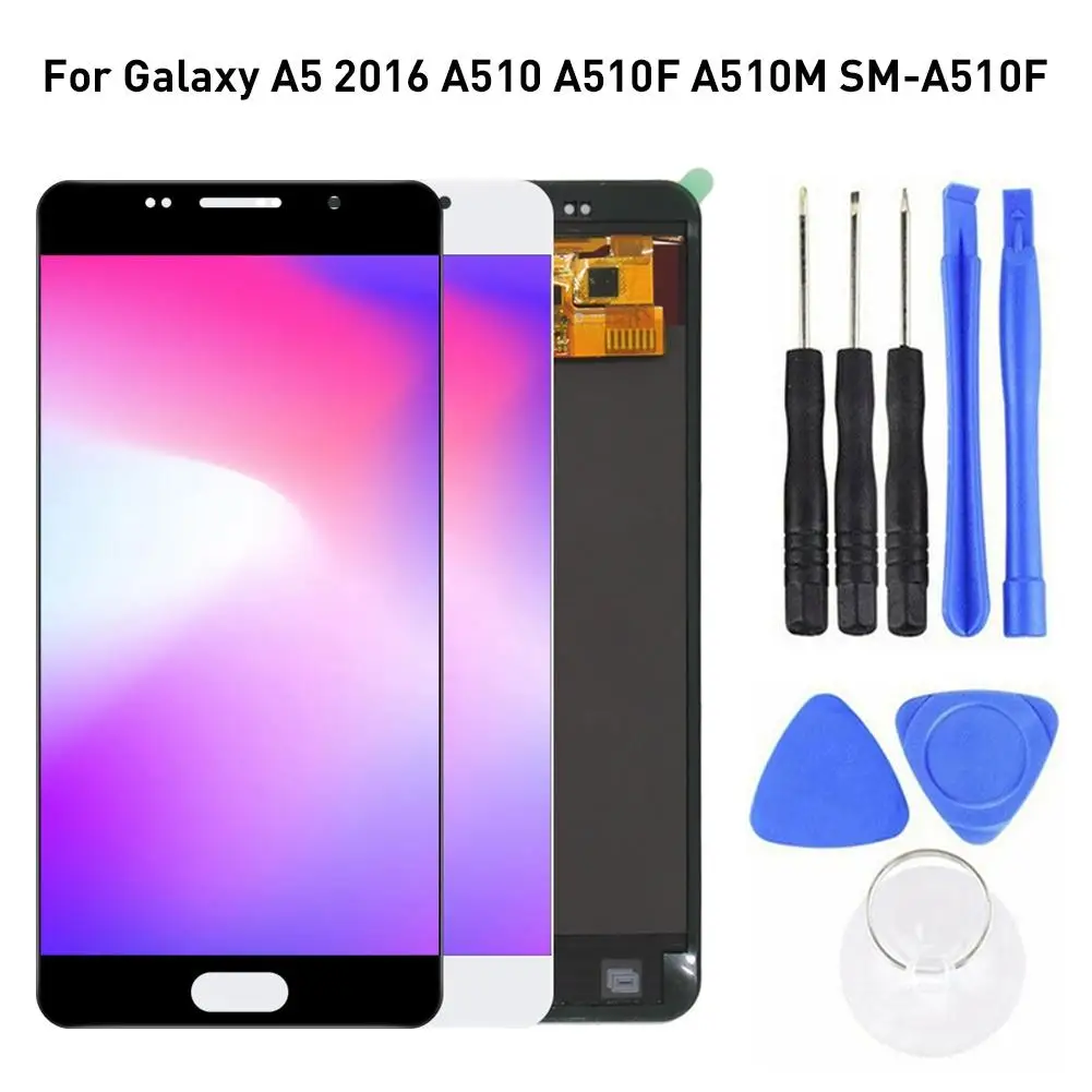 LCD for Samsung A5 2016 LCD Display A510 A510F A510M SM-A510F Touch Screen Digitizer LCD Assembly Replacement
LCD for Samsung A5 2016 LCD Display A510 A510F A510M SM-A510F Touch Screen Digitizer LCD Assembly Replacement