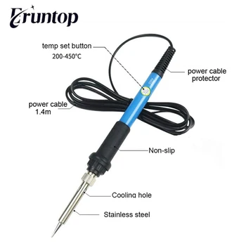 1PCS Eruntop Adjustable Temperature Electric Soldering Iron 220V 110V 60W Welding Solder Rework Station Heat Pencil
1PCS Eruntop Adjustable Temperature Electric Soldering Iron 220V 110V 60W Welding Solder Rework Station Heat Pencil