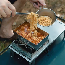Outdoor Cookware Camping Stainless Steel Folding Frying Pan Cooking Pot With Removable Handle For Picnic Cooking Saucepan Set
Outdoor Cookware Camping Stainless Steel Folding Frying Pan Cooking Pot With Removable Handle For Picnic Cooking Saucepan Set