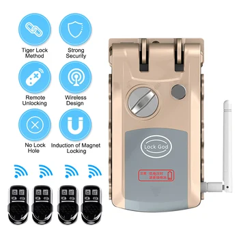 Intelligent Remote Control Lock Smart Lock Invisible Anti-theft Security DoorLock Double System Double Motor With 4/2 Remote key
Intelligent Remote Control Lock Smart Lock Invisible Anti-theft Security DoorLock Double System Double Motor With 4/2 Remote key