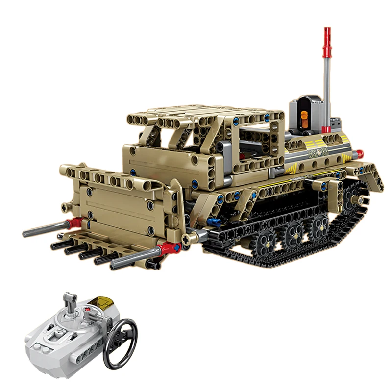 537Pcs MOC Military Technic Tank Remote Control Mine Clearance Vehicles Model Building Blocks Bricks Toys Gift For 6+
537Pcs MOC Military Technic Tank Remote Control Mine Clearance Vehicles Model Building Blocks Bricks Toys Gift For 6+