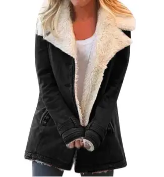Hot 2020 Women Plus Size Winter Warm Plush Button Lapels Jacket Outwear Coat Clothes 
Hot 2020 Women Plus Size Winter Warm Plush Button Lapels Jacket Outwear Coat Clothes