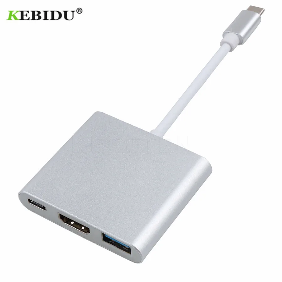 KEBIDU Type C USB 3.1 to USB 3.0 HDMI Female Charger Type C Adapter Usb c HUB Aluminum For Macbook Gold/Sliver
KEBIDU Type C USB 3.1 to USB 3.0 HDMI Female Charger Type C Adapter Usb c HUB Aluminum For Macbook Gold/Sliver