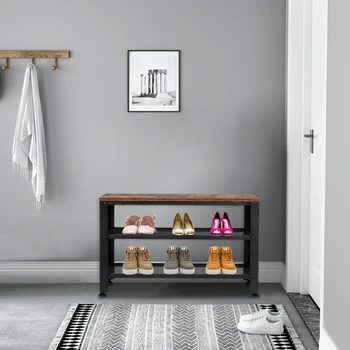 【US Warehouse】Industrial Shoe Bench, 3-Tier Shoe Rack, Storage Organizer with Seat for Entryway, Living Room,
【US Warehouse】Industrial Shoe Bench, 3-Tier Shoe Rack, Storage Organizer with Seat for Entryway, Living Room,