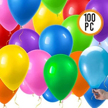 1 Pack of 100 Party Balloons 10-Inch Multi-Color Party Decoration Balloons Latex Party Balloons
1 Pack of 100 Party Balloons 10-Inch Multi-Color Party Decoration Balloons Latex Party Balloons