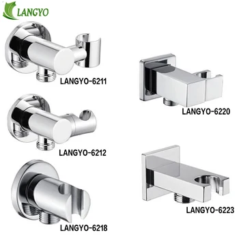 

LANGYO Brass Wall Mounted Hand Held Shower Holder Shower Bracket & Hose Connector Wall Elbow Unit Spout Water Inlet Angle Valve