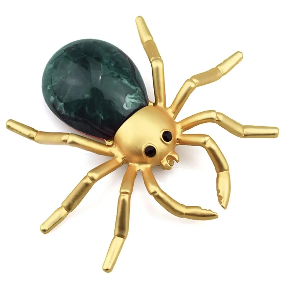 

Large Spider Brooches for Women Accessories Men Gold Metal Pins Resin Big Brooch Animal Horror Broches Gothic Jewelry Gifts