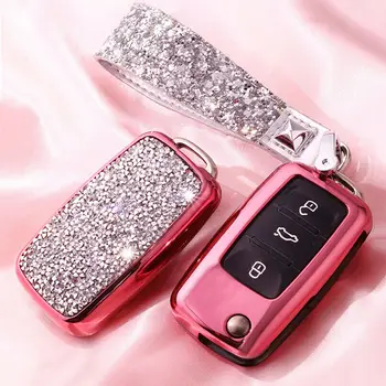 Luxury Diamond car key case cover For VW Volkswagen Polo Golf Passat Beetle CaddyT5 Up Eos Tiguan Skoda A5 SEAT Leon Altea 
Luxury Diamond car key case cover For VW Volkswagen Polo Golf Passat Beetle CaddyT5 Up Eos Tiguan Skoda A5 SEAT Leon Altea