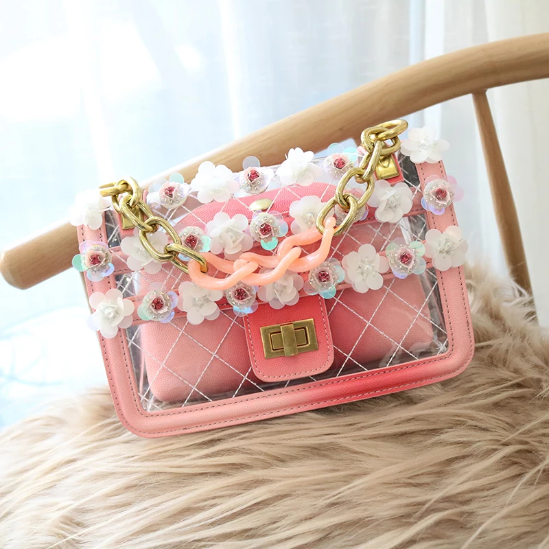 Fashion Flower Decoration Small Square Bags for Women Classic Chain Shoulder Messenger Bags Female Casual Crossbody Bags Channel
Fashion Flower Decoration Small Square Bags for Women Classic Chain Shoulder Messenger Bags Female Casual Crossbody Bags Channel