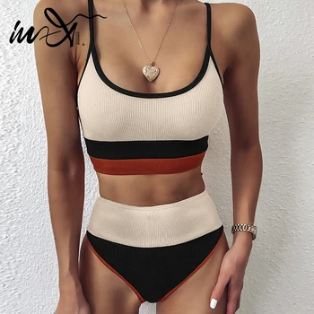 In-X High waist bikini set 2020 patchwork swimsuit women Sexy sports swimwear women bandeau bikini set Color block bathing suit
In-X High waist bikini set 2020 patchwork swimsuit women Sexy sports swimwear women bandeau bikini set Color block bathing suit