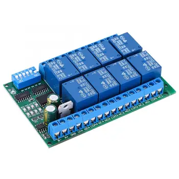 DC 12V 8 Channel RS485 Relay Delay Board Command Programmable Control Relay Module
DC 12V 8 Channel RS485 Relay Delay Board Command Programmable Control Relay Module