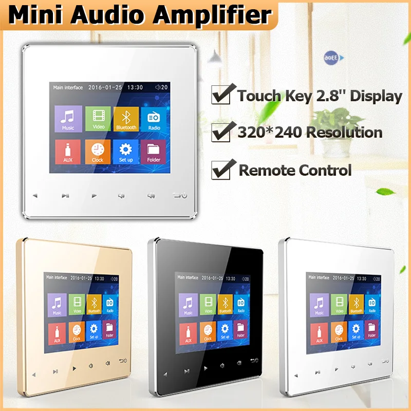 Home Mini Audio Amplifier Doorbell Timing Function 2.8inch Display Music Host Mini Audio Amplifier With Touch Key
Home Mini Audio Amplifier Doorbell Timing Function 2.8inch Display Music Host Mini Audio Amplifier With Touch Key