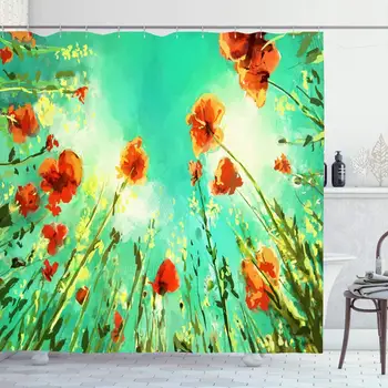 Shower Curtain for Bathroom 72x72 Digital Design Watercolor Flower Blossom Pattern Painting Beautiful Field Red Poppies Rastr
Shower Curtain for Bathroom 72x72 Digital Design Watercolor Flower Blossom Pattern Painting Beautiful Field Red Poppies Rastr