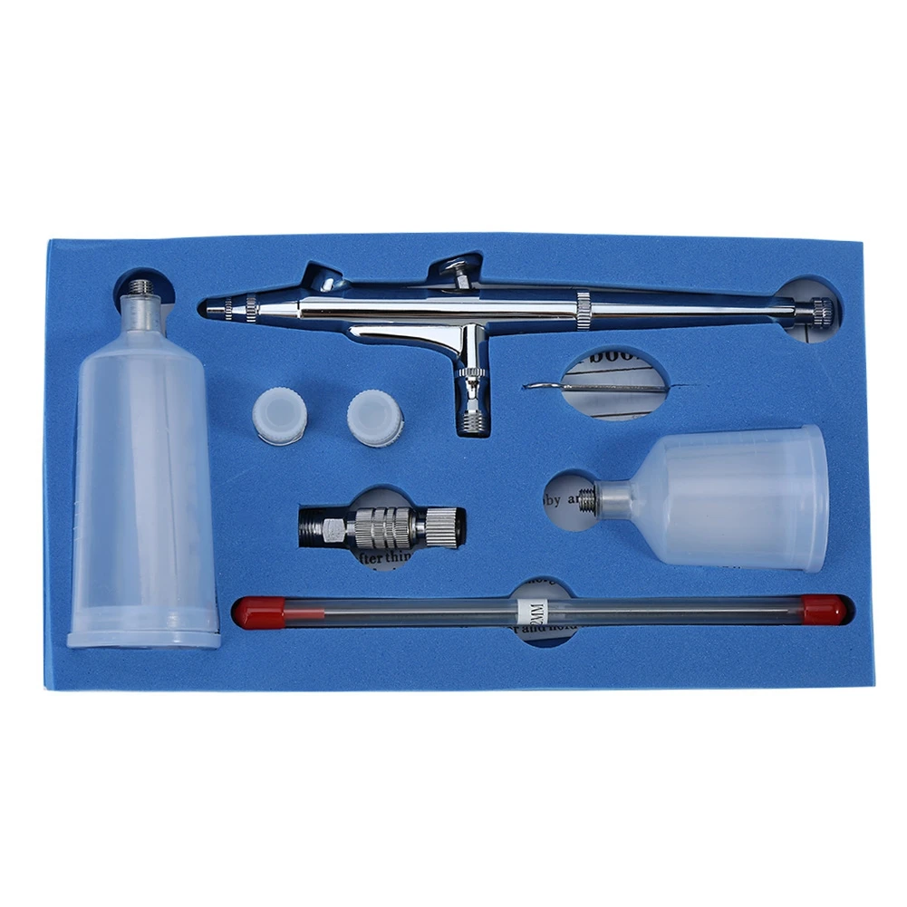 JP-131T Gravity Feed Double-action Trigger Air-paint Control Large Capacity Cup Airbrush Kit | Инструменты
