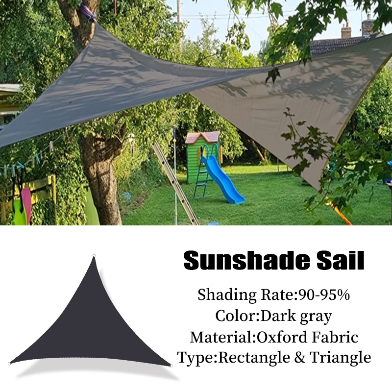 

Dark Gray Sun Shade Sail Outdoor Waterproof Awning Garden Gazebo Sun Sails Patio Pool Beach Canopy Camping Tent Car Sun Shelter