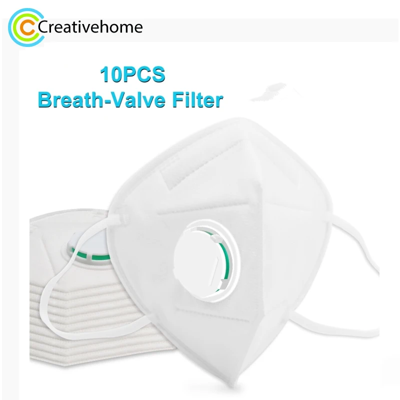 10 PCS Breathable Respirator Dustproof Anti-fog Protective Mask with Breath-Valve Filter
10 PCS Breathable Respirator Dustproof Anti-fog Protective Mask with Breath-Valve Filter