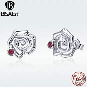 BISAER Stud Earrings for Women Genuine 925 Sterling Silver Elegant Rose Earrings Femme Boucle Silver Fashion Jewelry GAE006
BISAER Stud Earrings for Women Genuine 925 Sterling Silver Elegant Rose Earrings Femme Boucle Silver Fashion Jewelry GAE006