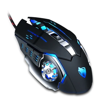 T-WOLF Professional Computer Gaming Mouse 8D 3200DPI Adjustable Wired Optical LED Gamer Game Mice Mouse for Laptop PC (Black Sil
T-WOLF Professional Computer Gaming Mouse 8D 3200DPI Adjustable Wired Optical LED Gamer Game Mice Mouse for Laptop PC (Black Sil
