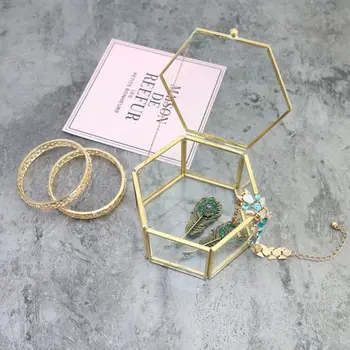 Geometrical Clear Glass Jewelry Box Organize Holder Tabletop Succulent Plants Container Home Jewellery Storage
Geometrical Clear Glass Jewelry Box Organize Holder Tabletop Succulent Plants Container Home Jewellery Storage