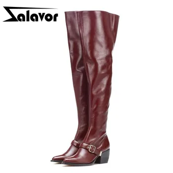 ZALAVOR Plus Women Over Knee Boots Thick Heel Zipper Shoes Metal Buckle Pointed Toe Winter Warm Boots Fashion Footwear Size 35-
ZALAVOR Plus Women Over Knee Boots Thick Heel Zipper Shoes Metal Buckle Pointed Toe Winter Warm Boots Fashion Footwear Size 35-