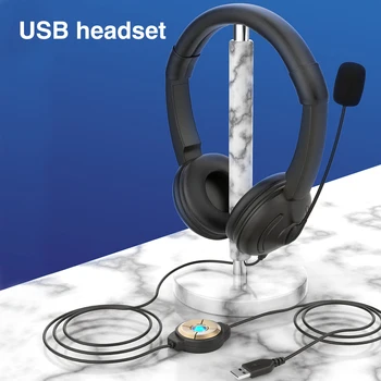 Wired Noise Cancelling For Computer Universal USB Headset Portable Volume Control With Microphone Business Gaming Clear Chat
Wired Noise Cancelling For Computer Universal USB Headset Portable Volume Control With Microphone Business Gaming Clear Chat