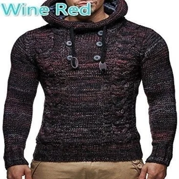 Men's Knit Lapel Long Sleeve Solid Color Regular Sweater New fashion brand Slim Men Winter spring hooded coat 
Men's Knit Lapel Long Sleeve Solid Color Regular Sweater New fashion brand Slim Men Winter spring hooded coat