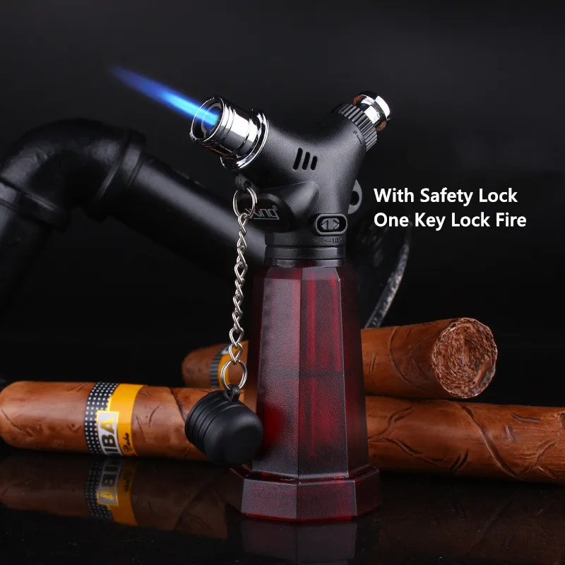 Wine Bottle Visible Gas Lighter Butane Torch Windproof Lighter Cigar Smoking Encendedores Smoking Accessories Gadgets for Men
Wine Bottle Visible Gas Lighter Butane Torch Windproof Lighter Cigar Smoking Encendedores Smoking Accessories Gadgets for Men