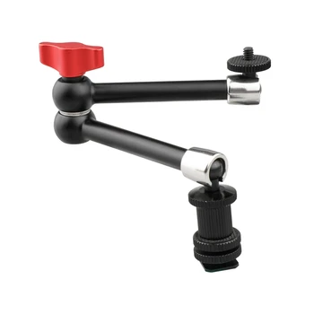 CAMVATE DSLR Camera 11" Articulating Rosette Arm Camera Magic Arm with Standard 1/4"-20 Threaded Screw Adapter& Cold Shoe Mount
CAMVATE DSLR Camera 11" Articulating Rosette Arm Camera Magic Arm with Standard 1/4"-20 Threaded Screw Adapter& Cold Shoe Mount