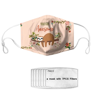 Protective Mask Cute Sloth Mask and 7set Filter Windproof Mouth-muffle Australia Animal Face Masks Care Washable Face Masks 2020 
Protective Mask Cute Sloth Mask and 7set Filter Windproof Mouth-muffle Australia Animal Face Masks Care Washable Face Masks 2020