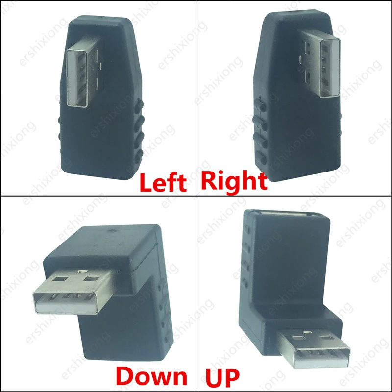 Фото Адаптер для компьютерного кабеля USB M/F 90-градусный адаптер штекер-гнездо