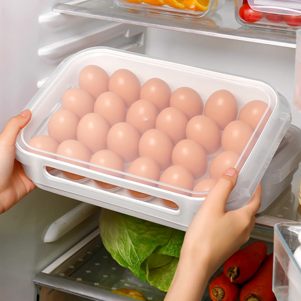 Household 24 Egg Box Refrigerator Storage Box Kitchen Food Preservation Storage Box Egg Rack Support Eggs
Household 24 Egg Box Refrigerator Storage Box Kitchen Food Preservation Storage Box Egg Rack Support Eggs