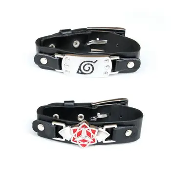 New Anime Naruto Toy Figures Uzumaki Uchiha Sasuke Konoha Logo Metal Leather Bracelet Cosplay Model Toys For Fans Children Gift 
New Anime Naruto Toy Figures Uzumaki Uchiha Sasuke Konoha Logo Metal Leather Bracelet Cosplay Model Toys For Fans Children Gift