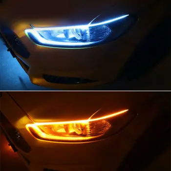 2pcs Auto Lamps LED Car Headlight Strip Light DRL Car Exterior Decoration Light Slim Flexible Turn Signal Lights 11.81inch
2pcs Auto Lamps LED Car Headlight Strip Light DRL Car Exterior Decoration Light Slim Flexible Turn Signal Lights 11.81inch