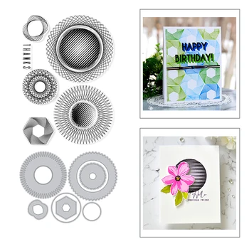 2020 New Circle Kaleidoscope Hexagon Clear stamps and Metal Cutting Dies For DIY Scrapbooking Craft Paper Card Making Background
2020 New Circle Kaleidoscope Hexagon Clear stamps and Metal Cutting Dies For DIY Scrapbooking Craft Paper Card Making Background