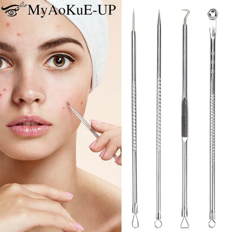 4pcs Acne Remover Needles Blackhead Removal Pimple Comedone Extractor Set Blemish Zit Face Skin Care Cleaner Removal Tools
4pcs Acne Remover Needles Blackhead Removal Pimple Comedone Extractor Set Blemish Zit Face Skin Care Cleaner Removal Tools