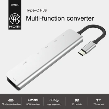7in1 Type C Hub with HDMI USB 3.0x2 Sd Tf Card Slot with 60W Power Delivery USB-C Docking Station for MacBook Pro
7in1 Type C Hub with HDMI USB 3.0x2 Sd Tf Card Slot with 60W Power Delivery USB-C Docking Station for MacBook Pro
