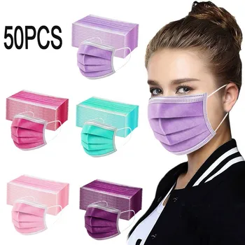 50PCS Women Man Solid Mask Disposable Face Mask 3Ply Ear Loop Anti-PM2.5 Mask Fast Shipping Health Care Covers Mouths For Adult
50PCS Women Man Solid Mask Disposable Face Mask 3Ply Ear Loop Anti-PM2.5 Mask Fast Shipping Health Care Covers Mouths For Adult