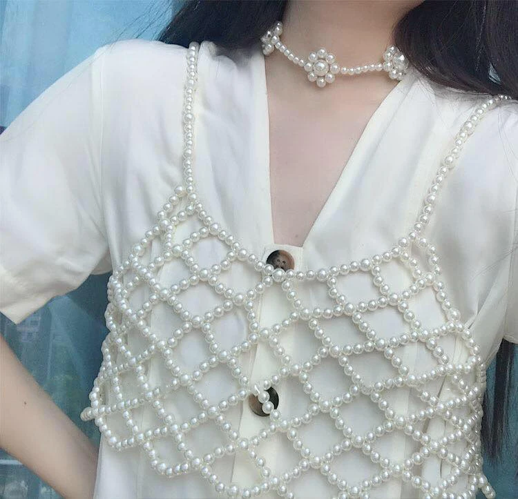 Vedawas-Korean-Handmade-Simulated-Pearl-Statement-Necklace-Women-2019-New-Fashion-Sex-Body-Chain-Charm-Bar