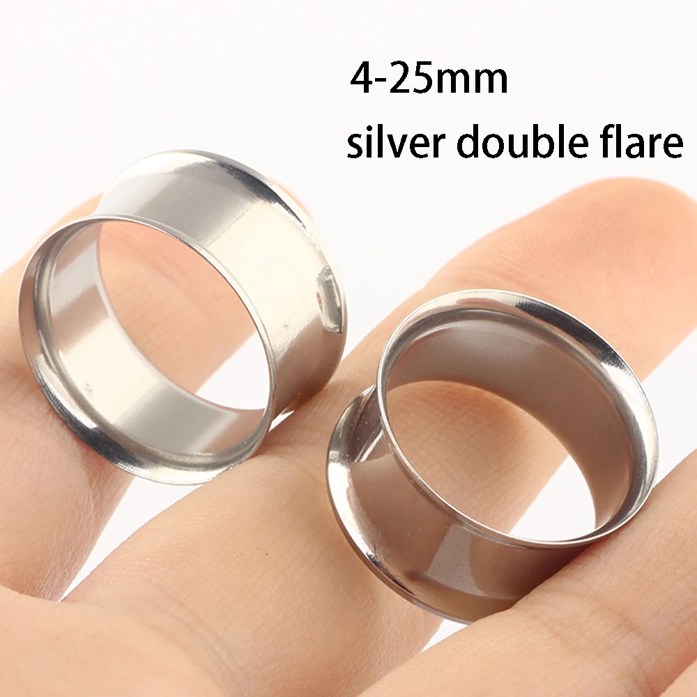 4-25mm Silver Surgical Steel Double Flared Piercing Body Jewelry Ear Stretching Lobe Plug Flesh Tunnel Kit Earring Expanders
4-25mm Silver Surgical Steel Double Flared Piercing Body Jewelry Ear Stretching Lobe Plug Flesh Tunnel Kit Earring Expanders
