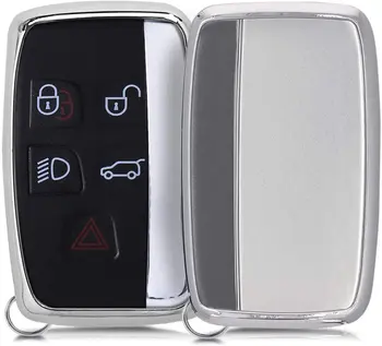 Kwmobile Car Key Cover Compatible with Land Rover Jaguar 5-Button Remote Car Key - Soft TPU Fob Cover for Car Keys - Silver High
Kwmobile Car Key Cover Compatible with Land Rover Jaguar 5-Button Remote Car Key - Soft TPU Fob Cover for Car Keys - Silver High