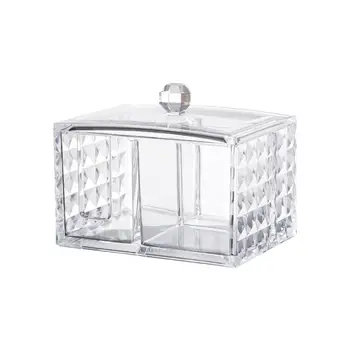 OUNONA Cosmetics Storage Box Multifunctional Acrylic Transparent Desktop Storage Box Cotton Swab Holder Cotton Pads Container
OUNONA Cosmetics Storage Box Multifunctional Acrylic Transparent Desktop Storage Box Cotton Swab Holder Cotton Pads Container