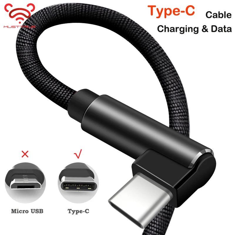 MUSTTRUE USB C Charging Cable for samsung s9 Type C Mobile Phone Adapter Cord Data Cable for oneplus 6T Xiaomi usb-c 90 Degree
MUSTTRUE USB C Charging Cable for samsung s9 Type C Mobile Phone Adapter Cord Data Cable for oneplus 6T Xiaomi usb-c 90 Degree
