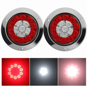 2PCS 16LED Trailer Lights 12V/24V LED Lights Camping Caravana Camping Trailer Light Stainless Cover Backup Stop Turn Tail Lights
2PCS 16LED Trailer Lights 12V/24V LED Lights Camping Caravana Camping Trailer Light Stainless Cover Backup Stop Turn Tail Lights