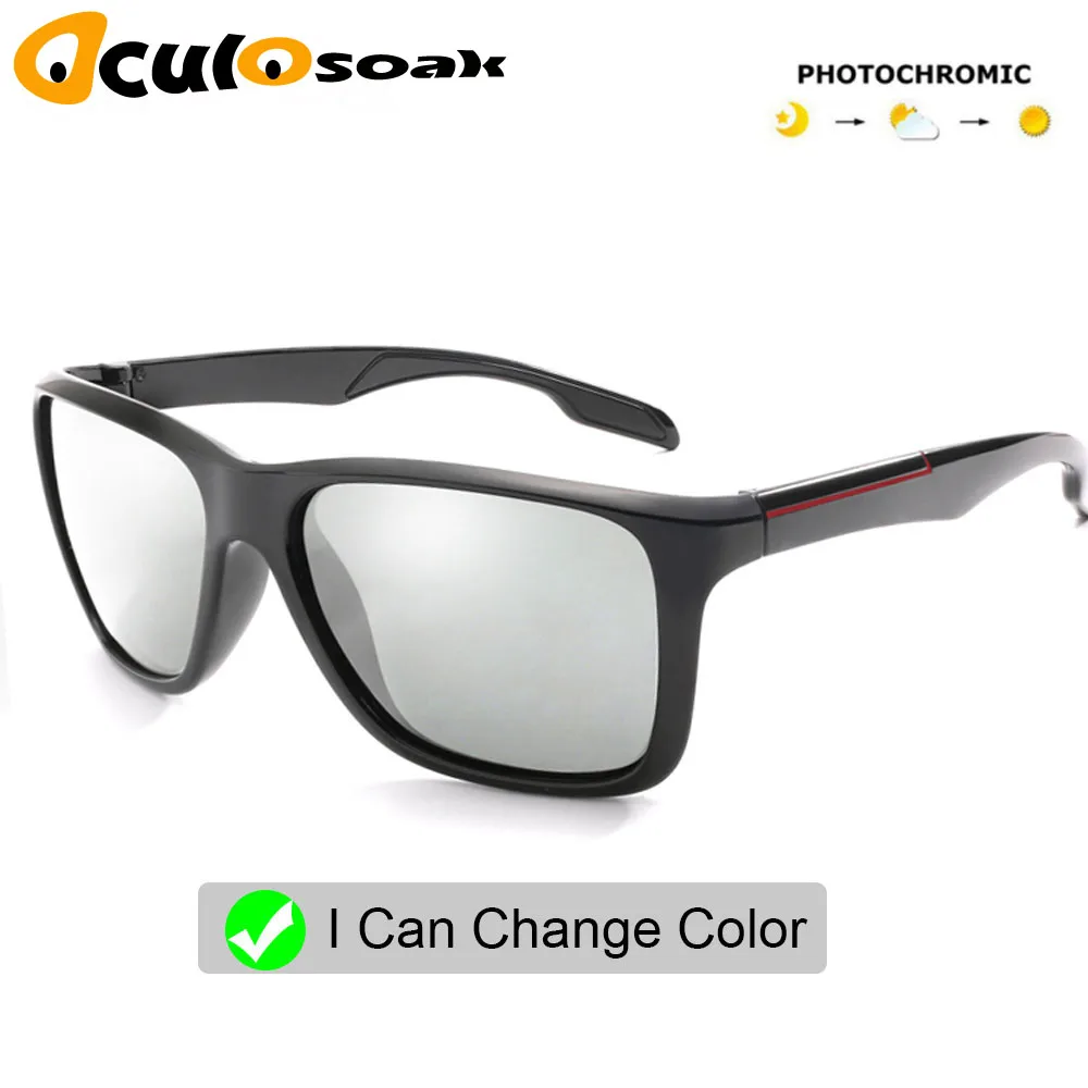 

Men Photochromic Sunglasses New Polarized Sunglasses Women UV400 Rimless Anti-glare Sun Glasses Gafes de sol 2019