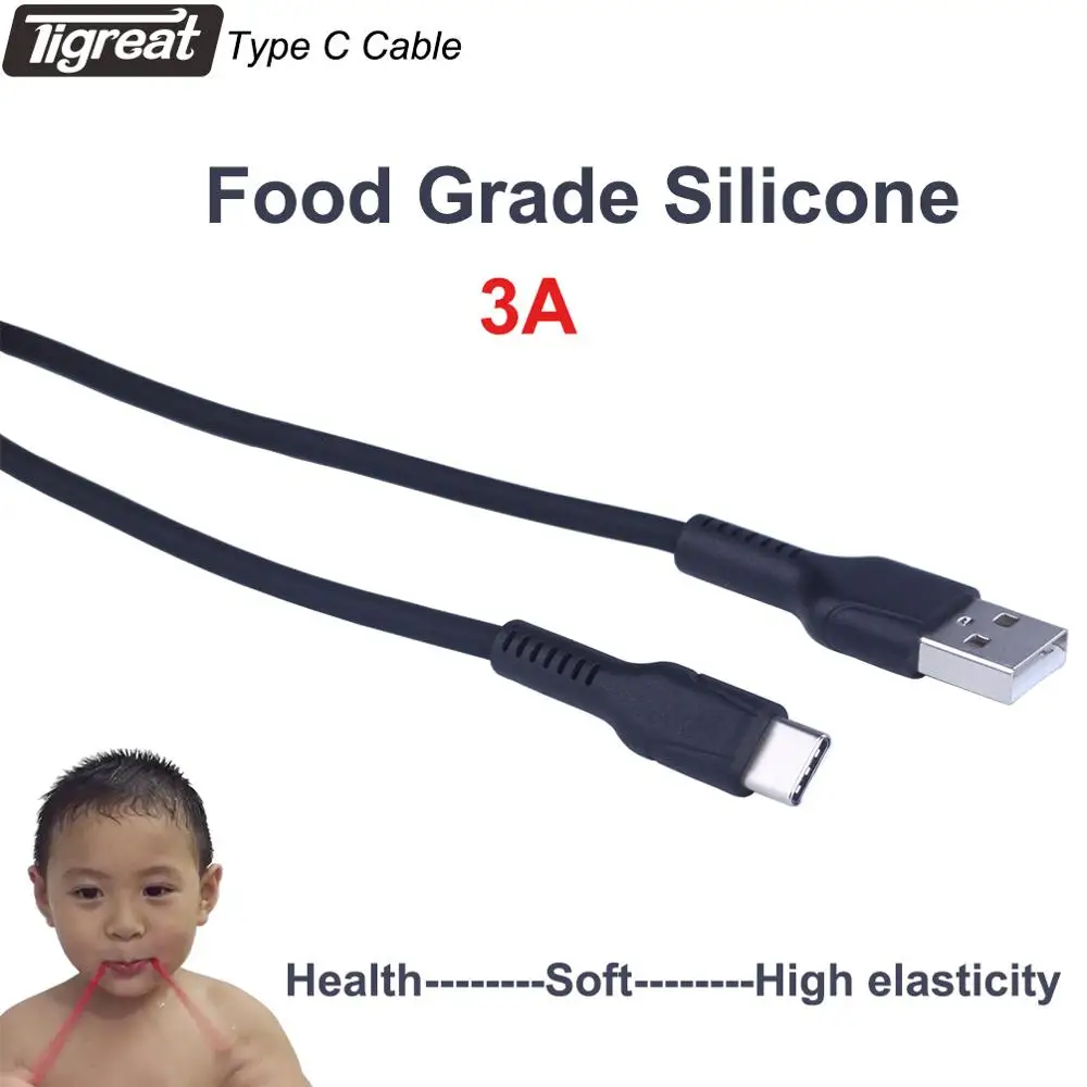 Silicon USB Type c Cable 3.1 Fast Charging Data Transfer 1m Wire Cord 1M for Samsung Huawei Xiaomi Android Mobile Phone Charger
Silicon USB Type c Cable 3.1 Fast Charging Data Transfer 1m Wire Cord 1M for Samsung Huawei Xiaomi Android Mobile Phone Charger